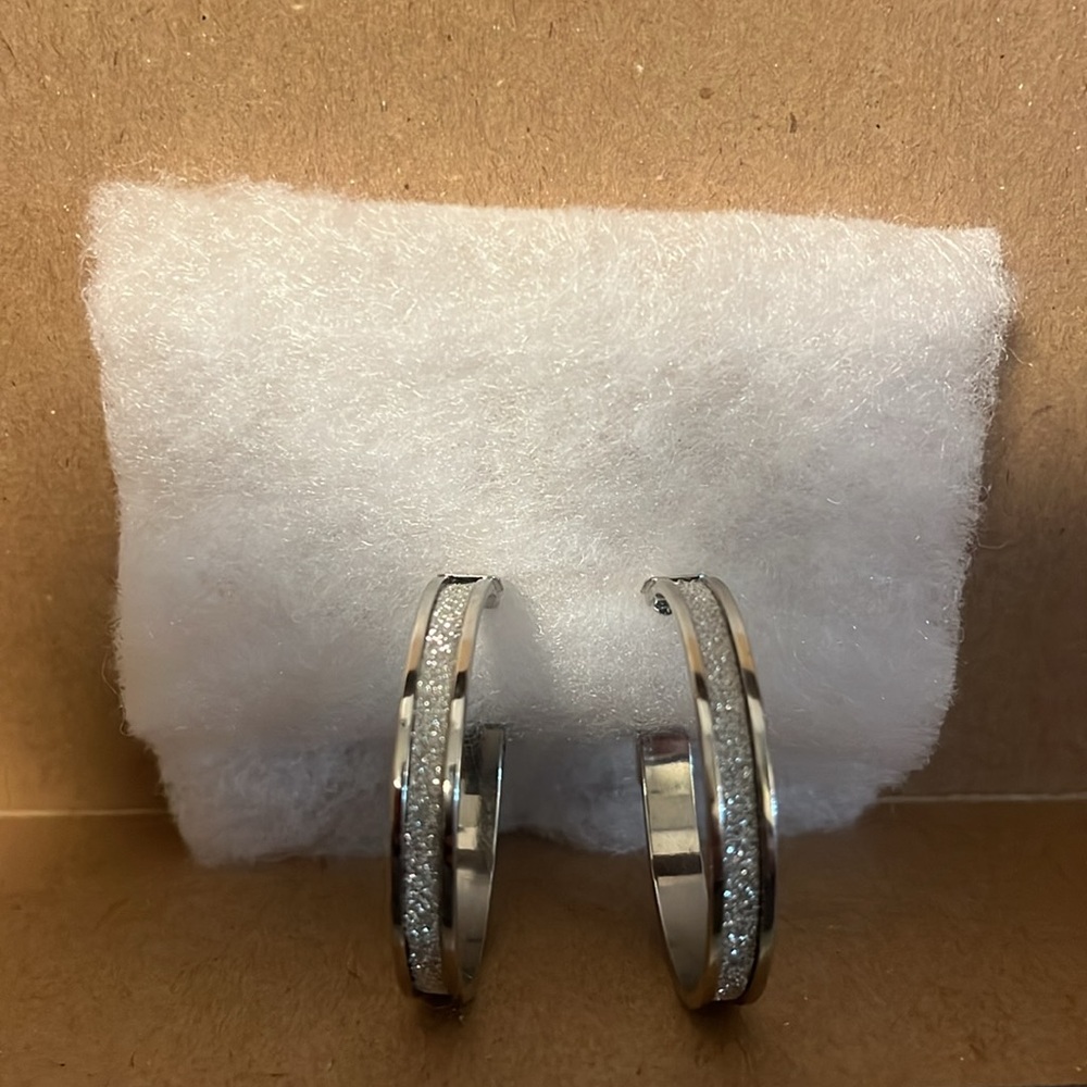 Glitter costume jewelry hoops
